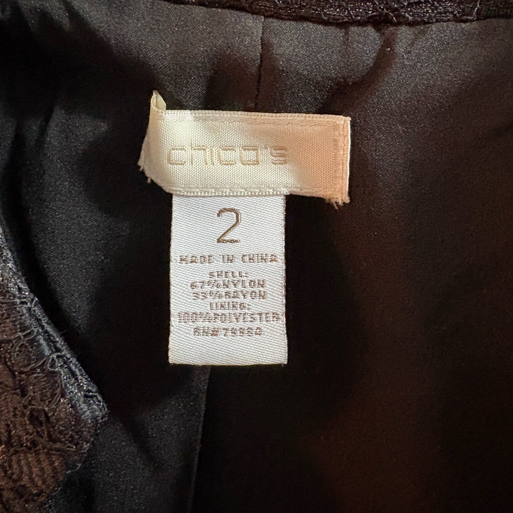 Chico's Lace Jacket Blazer size 2 / large - Picture 5 of 8